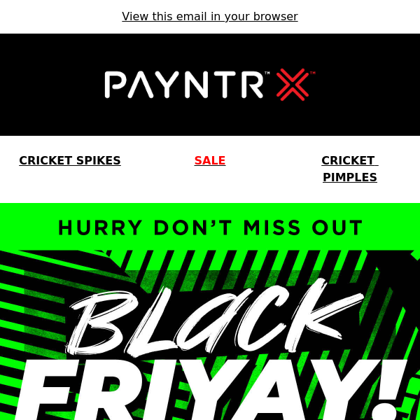 UP TO 70% OFF THIS BLACK FRIDAY! 🏏