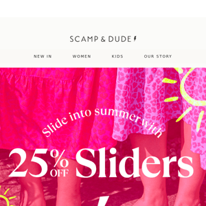 25% Off Sliders This Weekend Only ⚡