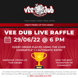JOIN OUR LIVE RAFFLE THIS WEDNESDAY 🎟💰