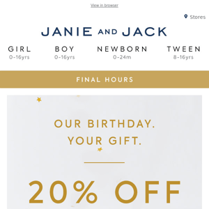 Blow out the candles: 20% off is disappearing