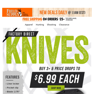 🔪 Alex's Deal of the Week: Factory direct knife deals