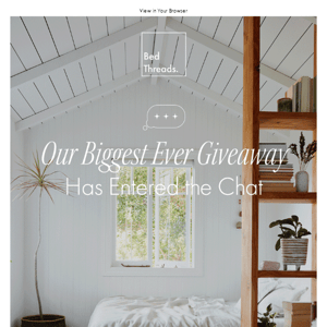 Our Biggest EVER Bed Threads Giveaway 💬✨