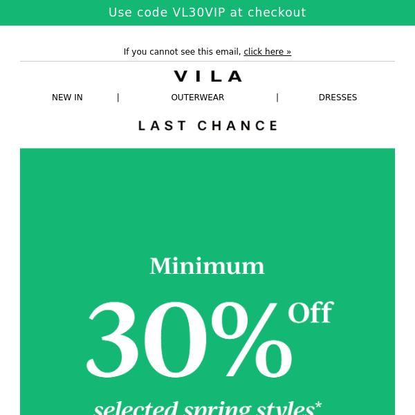 Last chance: Minimum 30% off SPRING STYLES🌼 - Vila Clothes