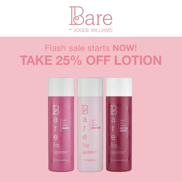 25% OFF Bare Lotion (back by #Barebabe demand)