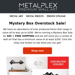 Mystery Box Sale Active!