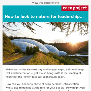 Look to nature for leadership...