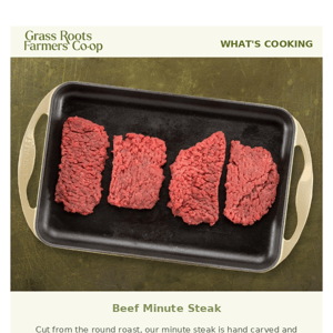 On the Menu: Beef Minute Steak