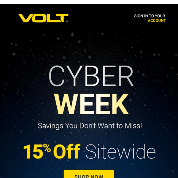 15% Off Sitewide: Cyber Week Savings You Don't Want to Miss!