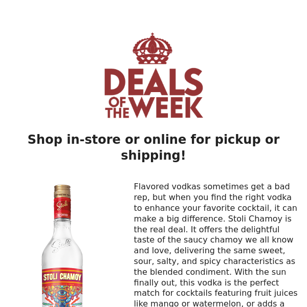 This Week's Deals: Long Weekend Savings with Don Julio, Stoli, & More!