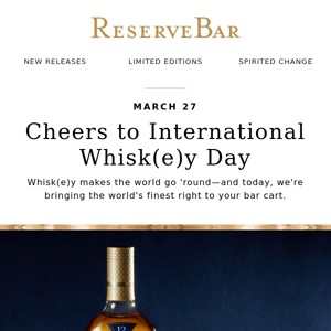 Have a Dram Fine International Whisk(e)y Day...