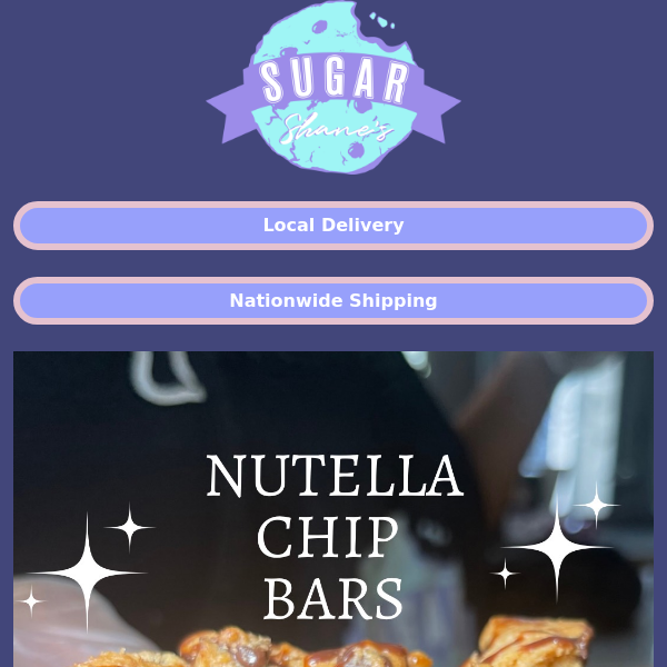 Now Shipping: Nutella Chip Bars