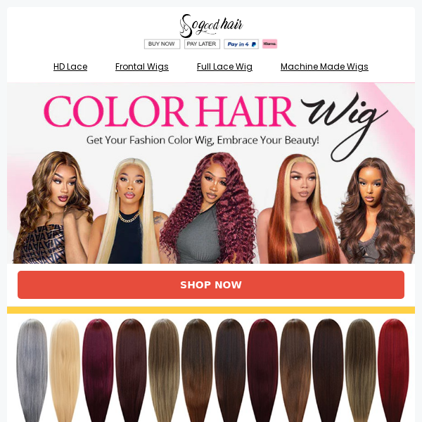 Hot!! Trending Wigs for Valentine Day!! Don't miss your 20% off!