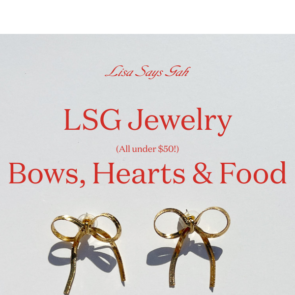 CUTE & TRENDY: Bows, Food & Hearts Jewelry