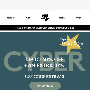 30% OFF + AN EXTRA 10% 🎉