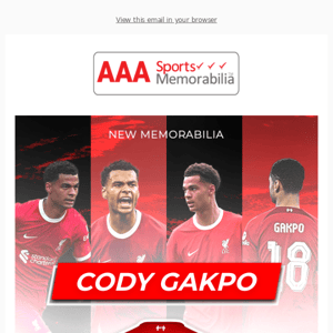 Cody Gakpo: New Memorabilia Is Live