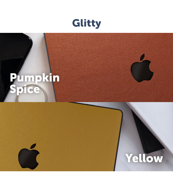 NEW: Pumpkin Spice & Yellow Leather Cases