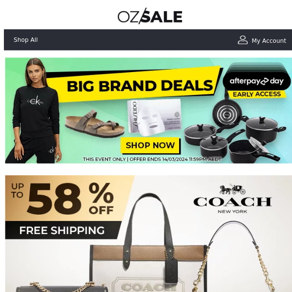 Coach Bags Up To 58% Off + Free Shipping