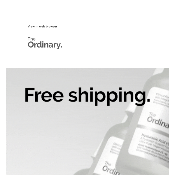 Free shipping on all orders.