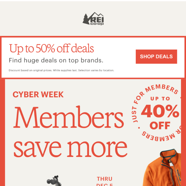 Big Savings on Selected REI Co-op Brand—Just for Members