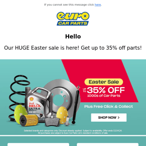 Hey  Up To 35% Off 1000s This Easter!