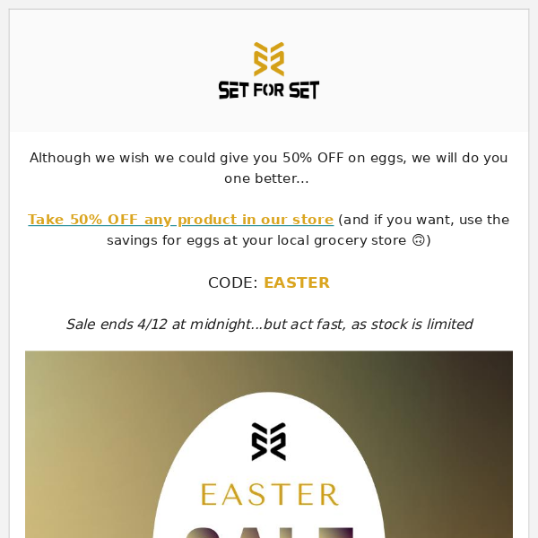 50% OFF 🥚 Happy Easter Sunday