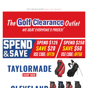 UP TO EXTRA $50 OFF BAGS & BUGGIES ⛳