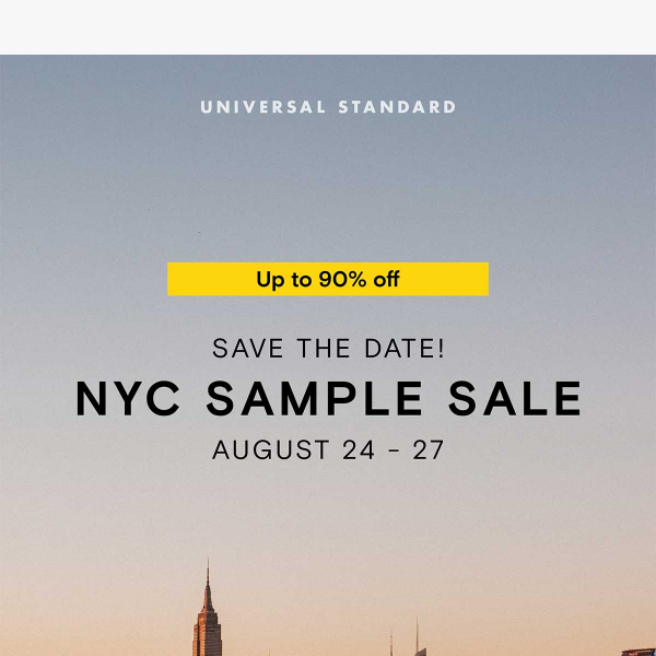 Save the Date! NYC Sample Sale - next week!