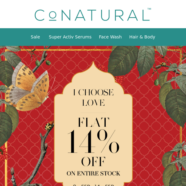 Flat 14% Off - Don't wait, buy now Conatural 🌹