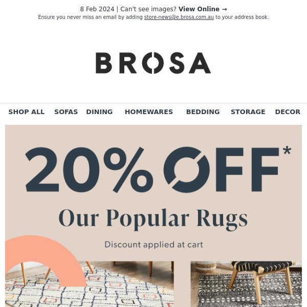 20% OFF Our Popular Rugs!