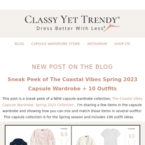 New Blog Post on Classy Yet Trendy 😊