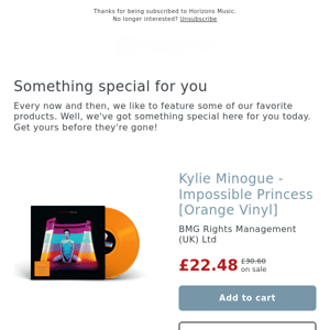 SALE! KYLIE MINOGUE VINYL