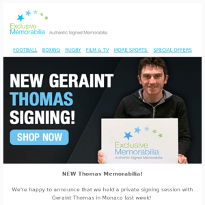 NEW Geraint Thomas Memorabilia! 🚴