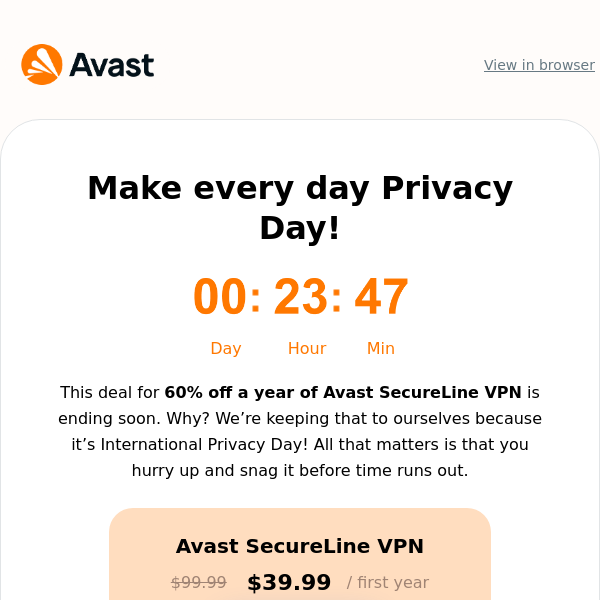 This Privacy Day Sale is ending soon!