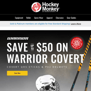 🎄💰 Holiday Savings Abound: New Lower Prices on Warrior Covert QR5 Sticks & PX2 Helmets