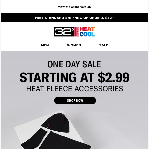 [ONE DAY SALE] Shop Heat Fleece Accessories Starting at $2.99 - Today Only! ⏰