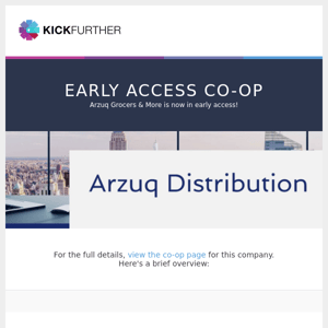 Early Access Co-Op: Arzuq Grocers & More is offering 5.19% profit in 3.7 months.