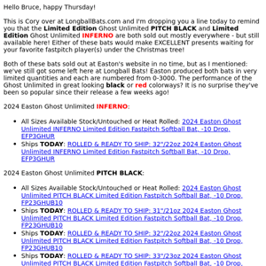 Louisville Slugger 2024 Meta LTD (-8) USSSA Bat WBL2822010 - Black Whi