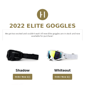 New Elite Goggles NOW AVAILABLE