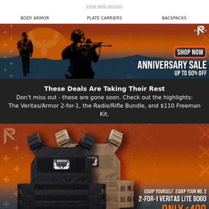 ⏰ 24 HOURS: Anniversary Last Call for Armor Kits