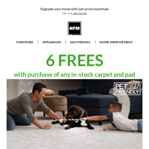 Shop a pack of pet-friendly deals with 6 Frees!