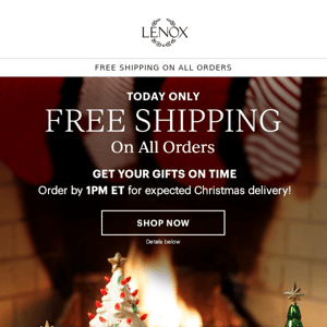 Free Shipping—Today Only!