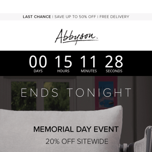 ⏰ Ends Tonight | Memorial Day Event ⏰