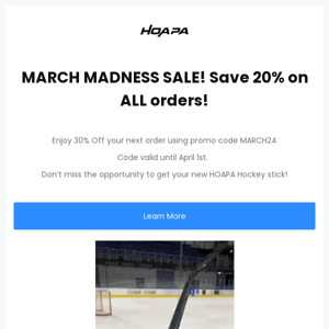 MARCH Madness Sale going on NOW! Save 20% on ALL ORDERS!