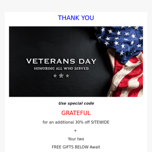 $85 Freebies end tonight + Veterans Day Code Inside🙏