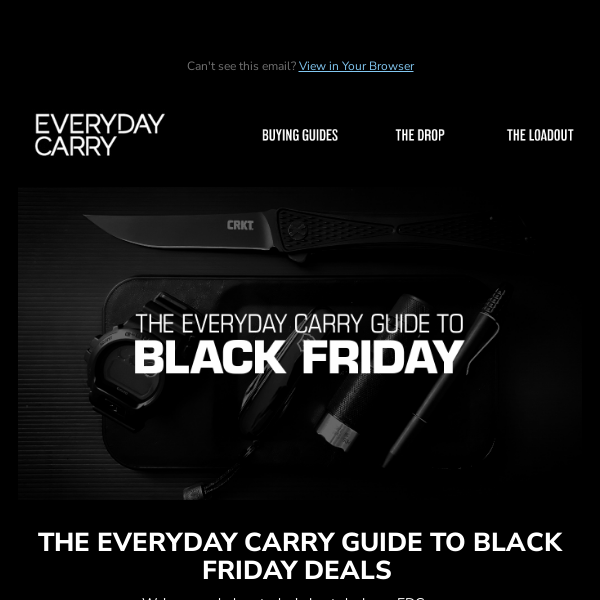 The Everyday Carry Guide to Black Friday