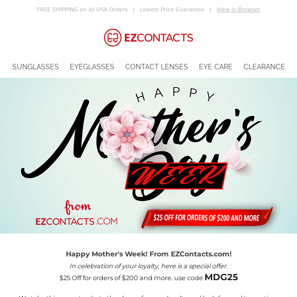 Happy Mother's Week! 🎁 $25 Off orders of $200 and more. 🎁