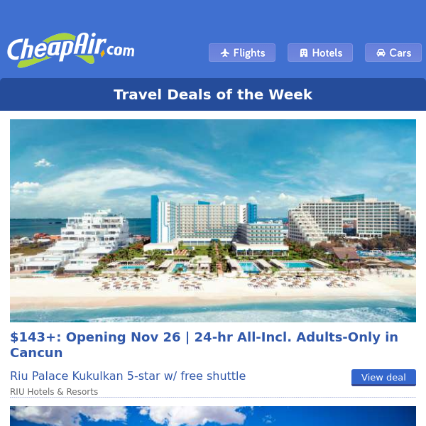 Cancun All-Inclusive Riu Palace Kukulkan from $143+