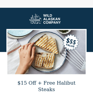 Don't forget your free seafood offer ($55 value)