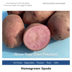 They're back! Reserve your Potatoes and Dahlias for spring!