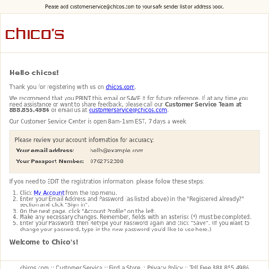 Welcome to Chico's! (Account Details Inside)